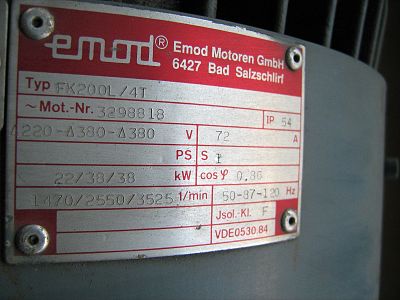 Alternative view of FK 200 L / 4 T  EMOD