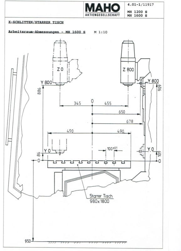 Alternative view of MH 1600 S  MAHO 1990
