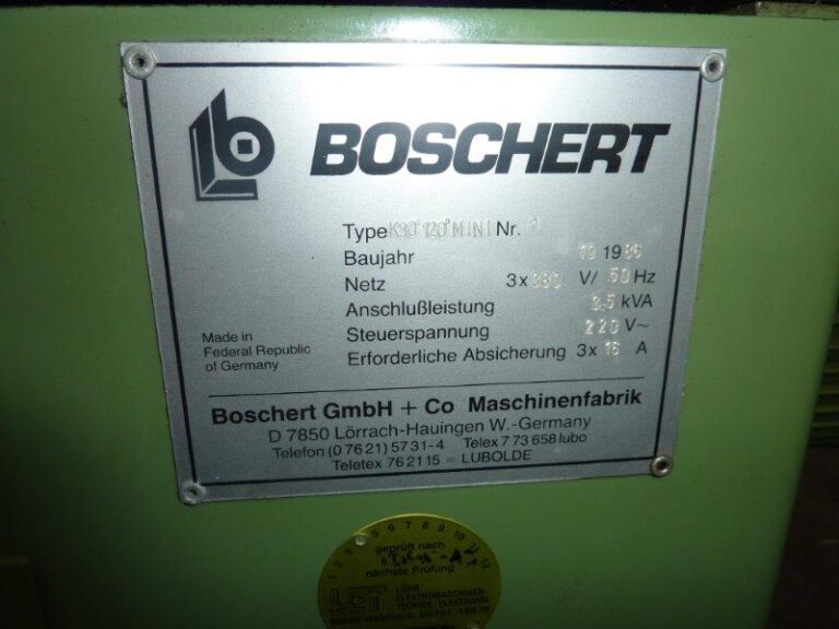 K 30 / 120 MINI Nr. 1  BOSCHERT 1986