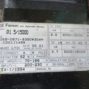 Alternative view of A 1.5 / 15000  FANUC / Chiron 2001