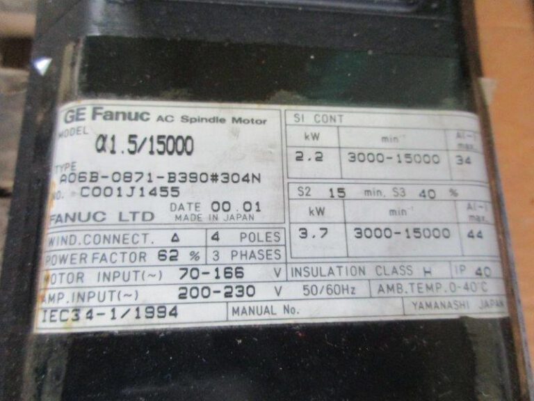 A 1.5 / 15000  FANUC / Chiron 2001