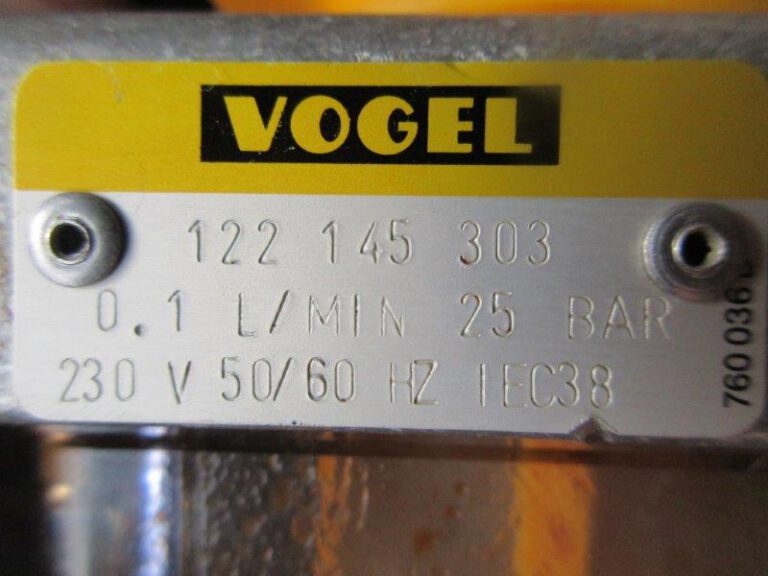 122 148 303 - 0,1l/min - 25 ba  VOGEL