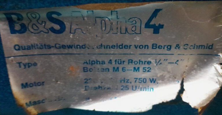 Alpha 4  Berg + Schmid / SONE 1990