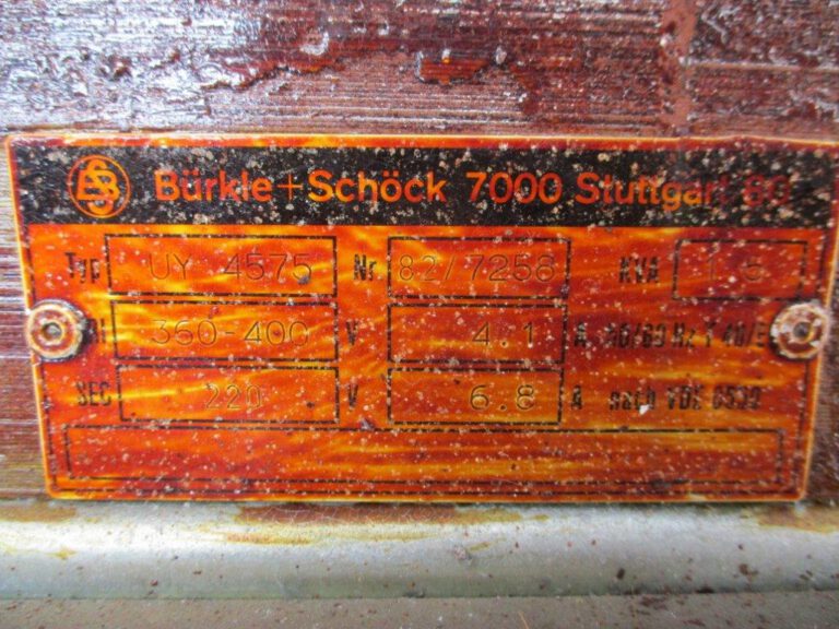 UY 4575 BÜRCKLE + SCHÖCK