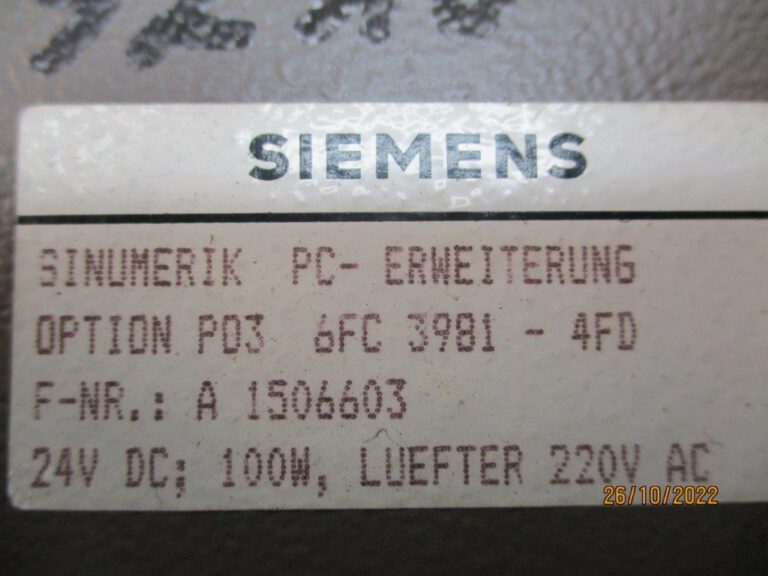 PC-Erweiterung P03 6 FC 3981-  SIEMENS SINUMERIK 1980