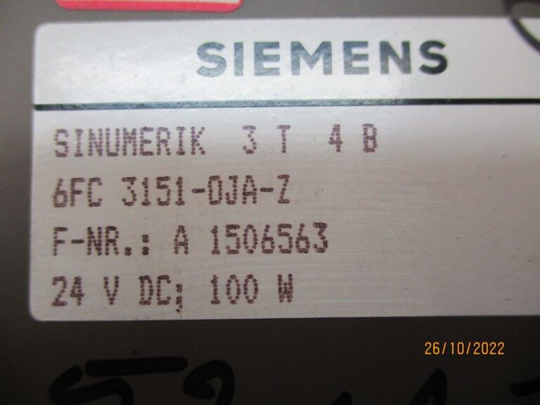 3-T 4B 6FC 3151-OJA-Z  SIEMENS SINUMERIK 1988