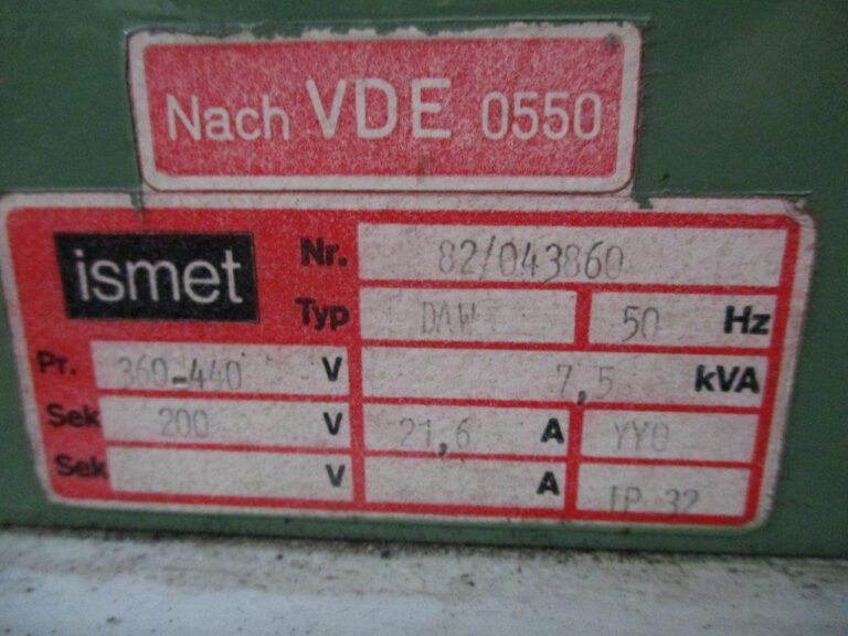 7,5 kVA  JUNG / ISMET 1982