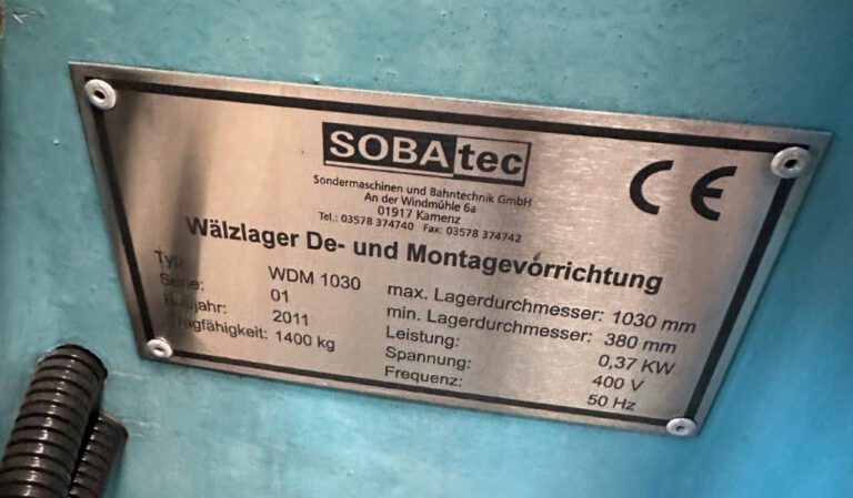 WDM 1030 Waelzlager Demontage  SOBAtec Kamenz 2011