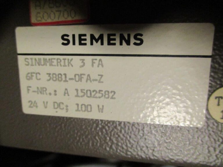 INDRAMAT + SIEMENS EMAG / RITTAL 1986