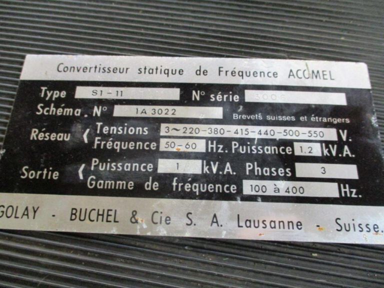 S1 - 11  GOLAY - BUCHEL + Cie S.A.