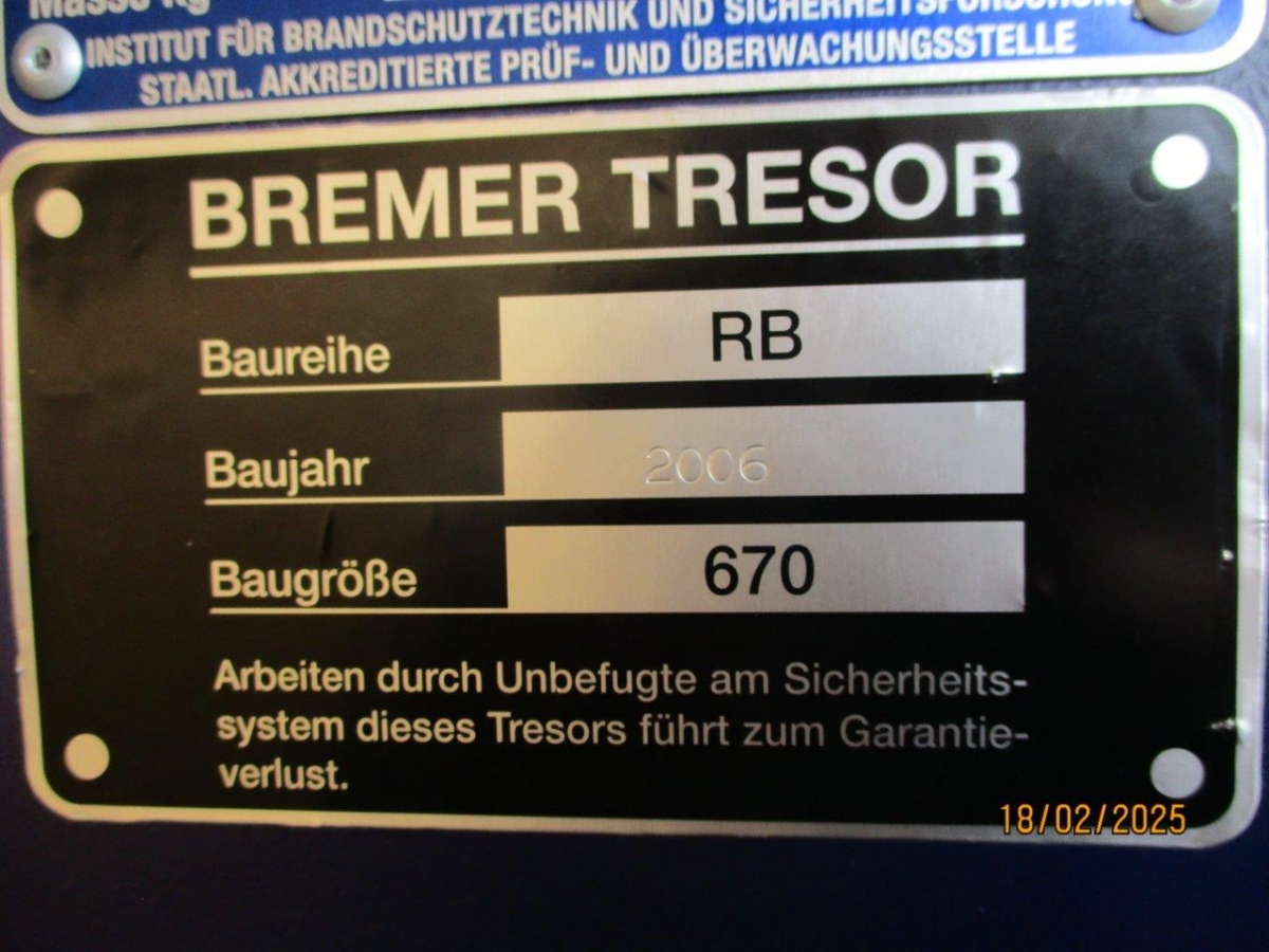 RB Safe Tresor Wertschrank Bremer TRESOR 2006 - Bild 7