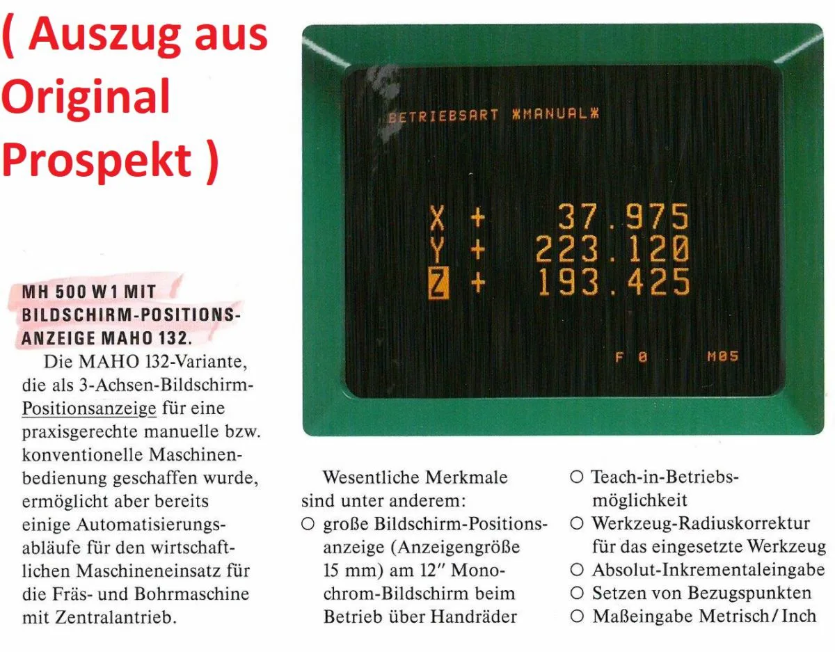 MH 500 W1 MAHO 1991 - Bild 4