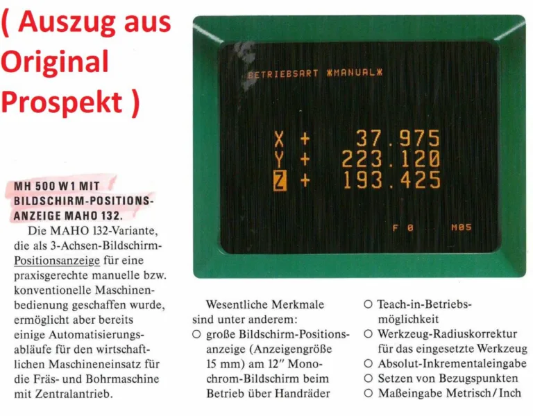 MH 500 W1  MAHO 1991